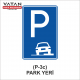 P-3c PARK YERİ LEVHASI