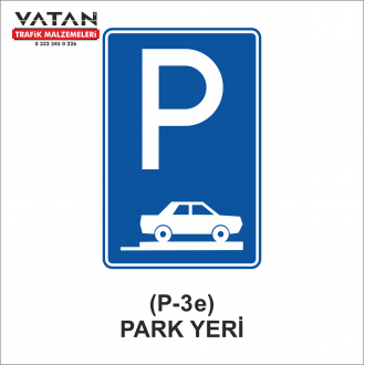 P-3e PARK YERİ LEVHASI