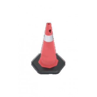 73 cm Ağırlıklı PVC Trafik Konisi (Tek reflektifli)