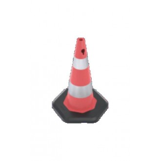 73 cm Ağırlıklı PVC Trafik Konisi (Çift reflektifli)