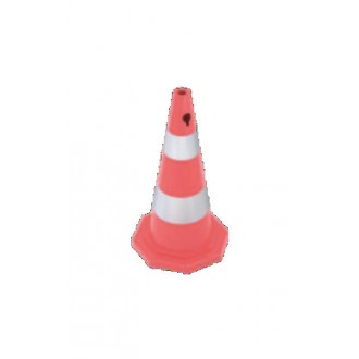 73 cm PVC Trafik Konisi (Çift reflektifli) - Sekizgen